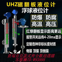 {台灣公司貨 可打統編}磁翻板液位計帶遠傳304不銹鋼4-20ma磁性開關 浮球水位計 油位計