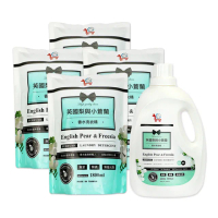 【You Can Buy】2L 英國梨與小蒼蘭 香水洗衣精x1 + 1800ml補充包x4