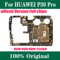 Original Unlocked For HUAWEI P30 Pro Motherboard 100% Tested Logic Board For HUAWEI P30 Pro Mainboard With Full Chips 6GB 128GB