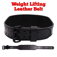 Weightlifting Black Medium Belt Weight Lifting Gym Belt Leather Sabuk Pinggang Fitnes Fitness Olahra
