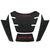 3D Motorcycle Tank Pad Gel Protector 3D carbon fiber pattern fuel tank sticker for Honda CBR500R CBR 500R 2014 2015