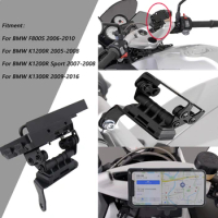 New Motorcycle For BMW F800S K1200R Sport K1300R K 1300 R Navigation Bracket GPS Navigator USB Charging Phone Holder 2005-2016