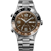 【BALL 波爾 官方授權】Roadmaster Marine GMT 瑞士天文台機械錶 手錶 指針錶 禮物(DG3030B-S3C-BR)