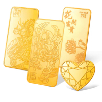 【GJS 金敬順】黃金9999一錢金條3入組(總金重:3.00錢)