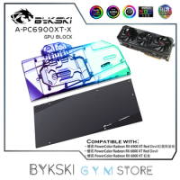 Bykski RX 6900XT GPU Water Block For Powercolor RX 6900XT 6800XT Red Devil / Red Dragon , VGA Liquid Cooler A-PC6900XT-X