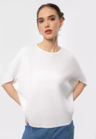 et cetera Round Neck Knit Top OFF WHITE