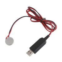 Portable USB to 3V CR2032 Fake Cord Power Supply Cable Instead of 1x CR2032 for Watch Remote Y3ND
