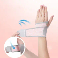 Polyester Fiber Sports Wrist Guard Breathable Cellular Mesh Design Compression Wrist Support Pink/Grey/Black Right Left Hand