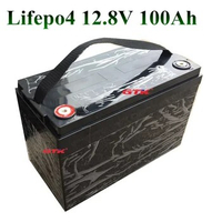 12.8V 100AH Lifepo4 100A BMS Battery Pack UPS Lithium Battery for Motor Boat RV Solar Energy Yacht solar light Golf Car + 10A