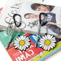 carabiner keychain | keychain | gantungan kunci | aksesoris skena kalcer | clover flower bunga DMCS 