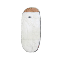 【探險者】蛋型防潑水白鴨羽絨睡袋-白色加大升級版(羽毛充絨量1550g極限外溫零下10℃)