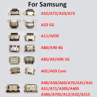 10Pcs For Samsung A52 A72 A53 A11 A03S A80 A90 A8s A01 A40 A50 A60 A70 A31 A51 USB Charging Port Dock Plug Charger Connector