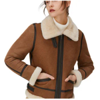 2023 Winter Fur Lined Sheepskin Coat for Women Clothing Female Lapel Plush Jacket Faux Fur Coat Women Fluffy Jacket Outerwear