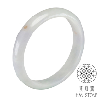 【漢石齋】天然翡翠A貨 手鐲玉鐲 薄意春帶彩種灑金(手圍17.8/版寬12.4mm)