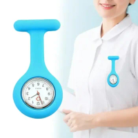 Silicone Nurse Watch Mini Cute Pocket Watches Medical Pocket Watch Lockable Pins Pocket Watch Hanging Quartz Watches Women Men