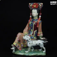 Shiwan Boneka Master Of Fine Wanita dari Tokoh-tokoh Kuno Dihiasi Kerajinan Keramik Dekorasi Rumah Furnishing Teman-teman