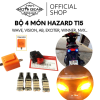 Bộ Hazard Wave Xi Nhan 4 Bóng LED T15 Kèm Công Tắc Và Cục Chớp Điện Tử
