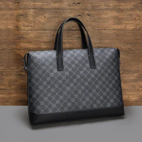 Emperor Paul Briefcase Handbag Fashion Conference Bag File Bag Pvc Collection Bag and Retail Delivery