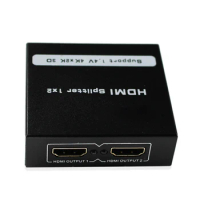 HDMI Splitter 1 x 2 1080P HDMI1.4 4k Converter Adapter Box 1 input 2 output Device for Laptop HDTV Projector Monitor