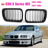 BLACK E36 Grille ABS Front Replacement Hood Kidney Grill For BMW E36 1997 1998 1999 for BMW 318i 323i 325i 320i 328i