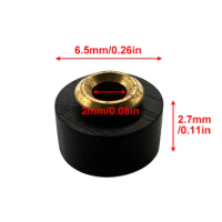6.5x2.7x2mm Copper Shaft Rubber Pinch Roller Cassette Belt Pulley For Sony Audio Recorder Tape Drives Deck Walkman Stereo Player