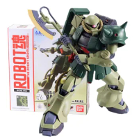 Bandai Genuine Figure Gundam Model Kit Robot Spirits MS-06FZ Zaku II Fz Collection Gunpla Action Figure Model Toys for Boy Gifts