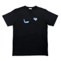 【Dior 迪奧】刺繡LOGO 黑色 圓領 短袖 T-SHIRT(193J685D0554905)