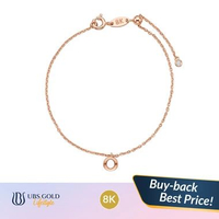UBS Gold - Gelang Emas Alpha Cheri O - 8k - Kgv8059k Adj 18cm-Rose Gold