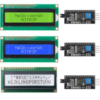 1 Set IIC/I2C/TWI LCD 1602 16x2 Serial Interface Adapter Module Blue Backlight for Arduino UNO R3 MEGA2560 Blue Green Gray