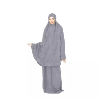 Al-Jabari Mukena Al-Jabari Jumbo Size Rempel Tas Serut Grey