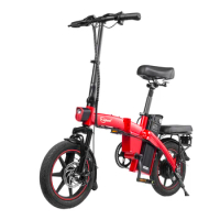DYU A5 14inch Electric Bicycle Scooter Two Seat 7.5AH Removable Battery Fast Ebikes 110KM Long Range 350W Electric Folding Bike