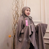 Free Tas Pouch Mutiara - Mukena Dewasa Traveling Mini Lasercut Premium Korean 2in1 Travel Alputri Ka