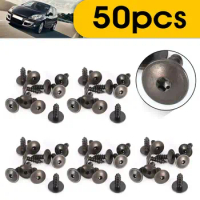 50pcs Car Clips Fastener For Audi For VW 5x16mm Car Fastener Clips Accessories Engine Splash Guard Self Tapping Screws