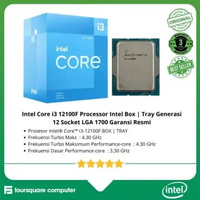 Intel Core i3 12100F Box Processor Intel Gen 12 Socket LGA 1700 Resmi TRAY