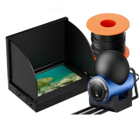 เครื่องค้นหาปลา, หน้าจอ HD 4.3 นิ้ว, มุมกว้าง 220 °, สำหรับกล้องที่ชัดเจนเป็นพิเศษ, ช่วงระยะ 0.6m-50