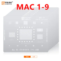 BGA Reballing Stencil Template For Mac MacBook M1 M2 a1534 /sr2zy A1706 /A1707 A2159-T2 A1989 /Pro A1990 WIFI DDR SSD CPU IC