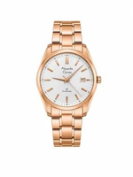 Alexandre Christie AC 8514 MD Jam Tangan Pria Classic White Dial Rose Gold Stainless Steel Strap Ros