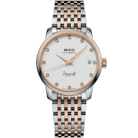 【MIDO 美度】BARONCELLI 永恆系列 真鑽 機械腕錶 母親節 禮物(M0272072201600)