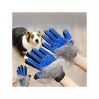 1 Pair Of Pet Grooming Gloves Brush Dog And Cat Fur And Hair Removal Gloves With Massage And Hair Removal Benefits