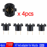 4PCS H7 LED Headlight Bulb Adapter Black Retainer Case for Mazda h7 Adapter for Mazda 3 5 323 Headlights