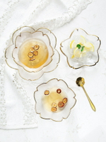 日式甜品碗櫻花玻璃碗水晶燕窩碗 創意水果沙拉碗家用銀耳湯碗盅