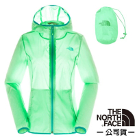【美國 The North Face】女新款 超輕薄防潑水透氣外套.機能性運動夾克.休閒輕量風衣(2VEN 嫩綠 N)