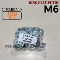 Ring Plat Putih M6 Galvanis / Washer Plate M6 Galvanis - Harga 100 Pcs