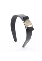 Salvatore Ferragamo Pre-Loved Salvatore Ferragamo vara ribbon headband leather black