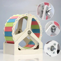 Pet Sport Wheel Hamster Disc Exercise Wheel With Stand Rotatory Jogging Wheel Hamster Running Funny Running Disc Toy