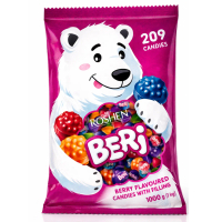 Roshen Beri Fruity And Delicious Candies Cherry Blue Raspberry Berry Punch