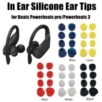 4Pairs Multi Colored Ear Tips for Beats Powerbeats pro/Powerbeats 3 Replacement Ear Buds Washable Silica Gel in Ear Cover