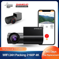 Sameuo dash cam 4k front and rear video recorder Dashcam car dvr auto wifi Rear view car camera recorder dvrs for cars