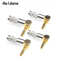 Haldane 4pieces OEM Oyaide 90 degree L Shape mini plug 3.5mm Male Stereo Adapter 3.5mm Audio plug for DIY Headphone Cable