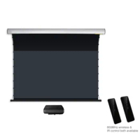 Mivision 4:3 Tab-Tension Motorized Projector Projection Screen with Ultra-Short Throw Ambient Light Rejecting screen material